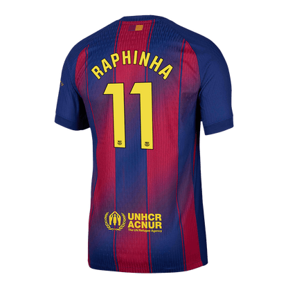 RAPHINHA #11 Men's Barcelona 2025/26 Player Version Home Soccer Jersey - Slim Fit product view 13
