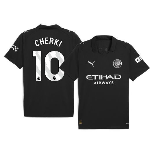 CHERKI #10 Men's Manchester City 2025/26 Away Soccer Jersey product view 1
