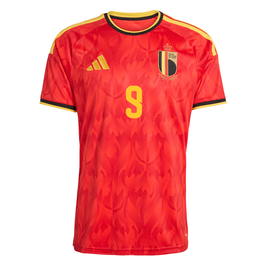 LUKAKU #9 Men's Belgium World Cup 2026 Home Soccer Jersey product view 8