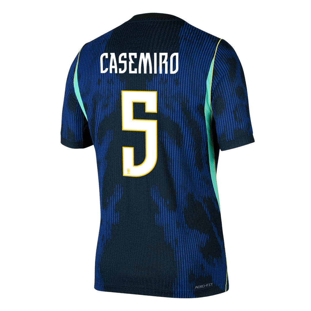 CASEMIRO #5 Men's Brazil World Cup 2026 Player Version Away Soccer Jersey - Slim Fit product view 3