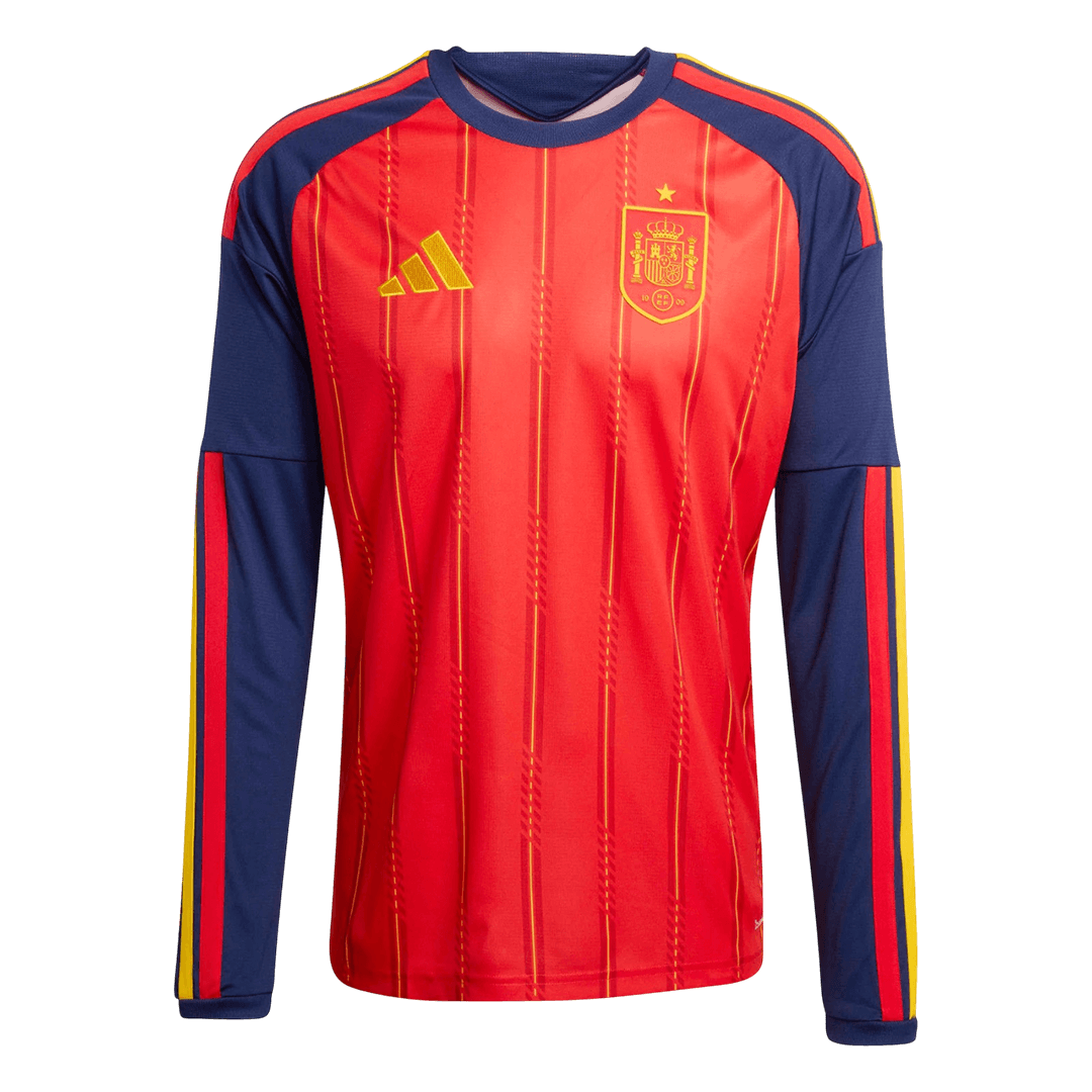 Men's Spain World Cup 2026 Home Long Sleeve Soccer Jersey product view 1