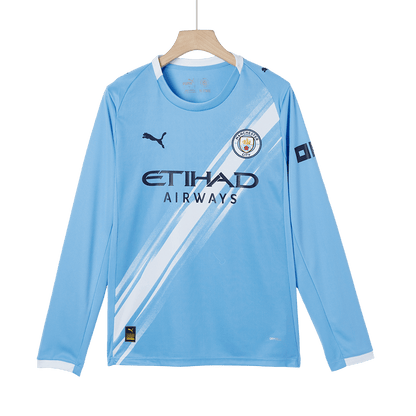 Men's Manchester City 2025/26 Home Long Sleeve Soccer Jersey product view 11