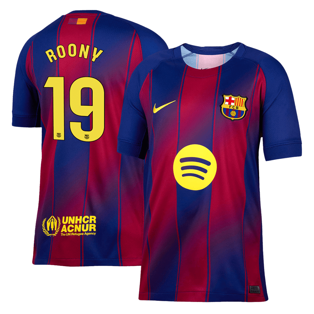ROONY #19 Men's Barcelona 2025/26 Home Soccer Jersey Premium product view 1