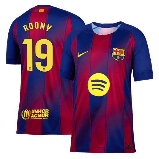 ROONY #19 Men's Barcelona 2025/26 Home Soccer Jersey Premium product view 1