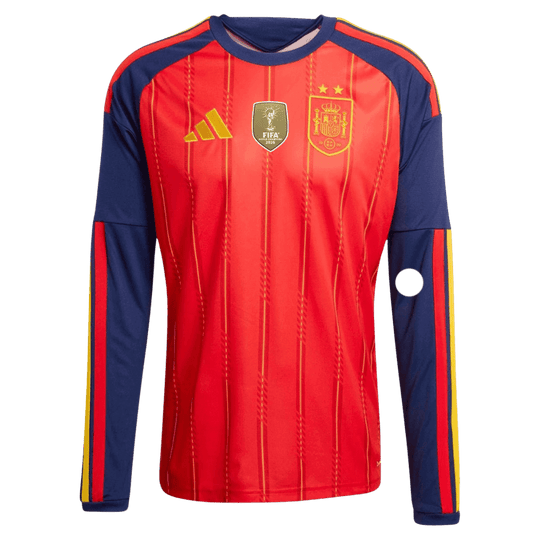 Men's Spain World Cup 2026 Home Long Sleeve Soccer Jersey product view 1