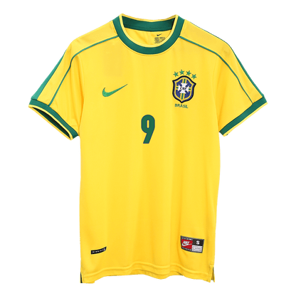 Retro RONALDO #9 Men's Brazil World Cup 1998 Home Soccer Jersey product view 8