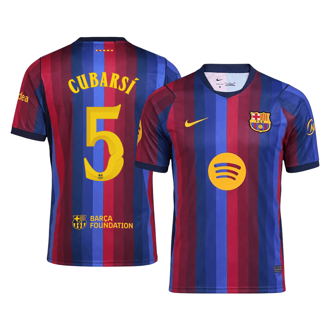 CUBARSÍ #5 Men's Barcelona UCL 2026/27 Home Soccer Jersey product view 1