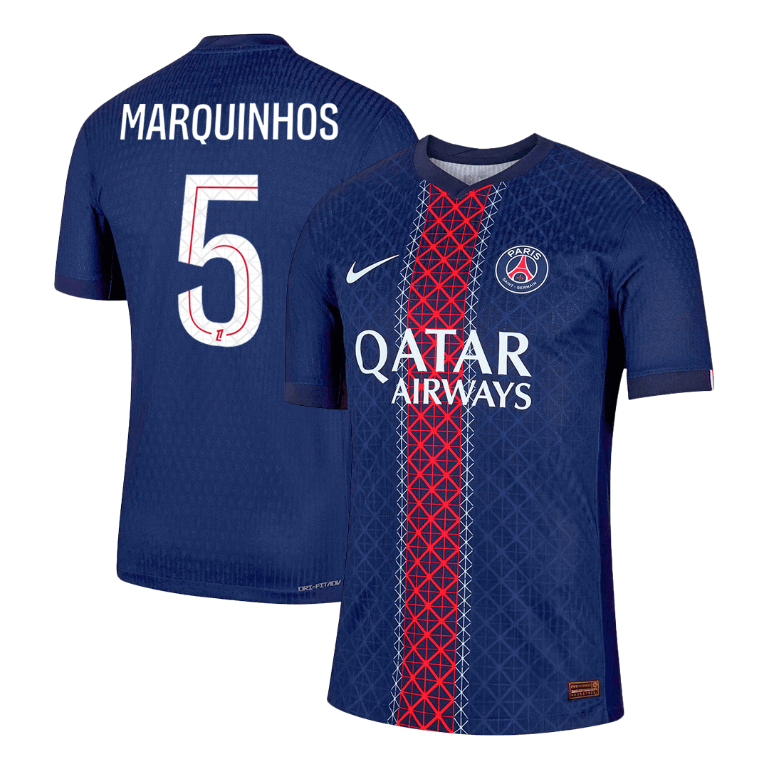 MARQUINHOS #5 Men's PSG 2025/26 Player Version Home Soccer Jersey - Slim Fit product view 1