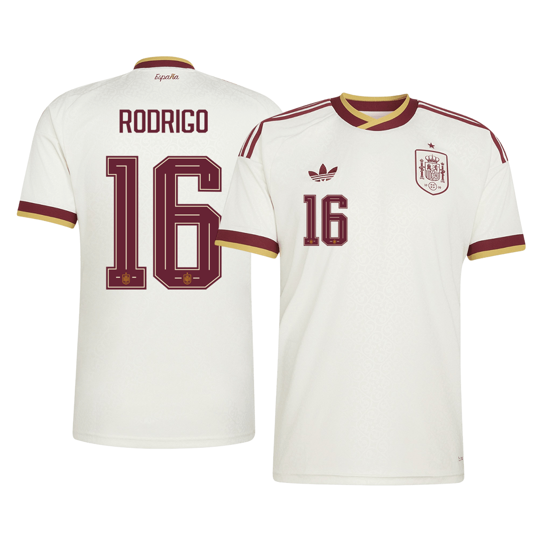 RODRIGO #16 Men's Spain World Cup 2026 Away Soccer Jersey product view 1