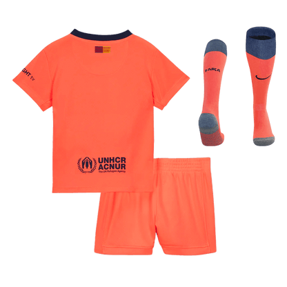 Kid's Barcelona 2025/26 Third Away Soccer Jersey Full Kit