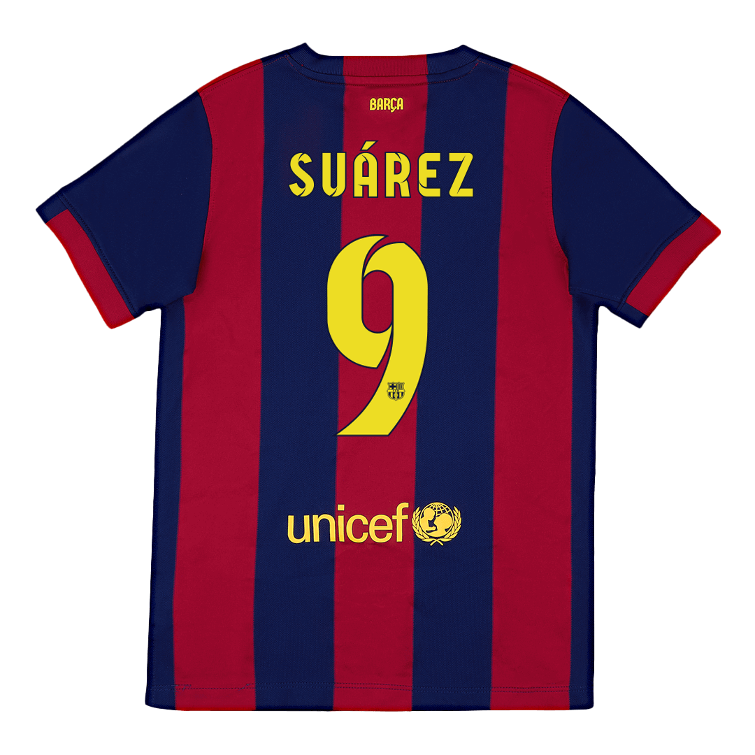 Retro SUÁREZ #9 Men's Barcelona 2014/15 Home Soccer Jersey product view 1