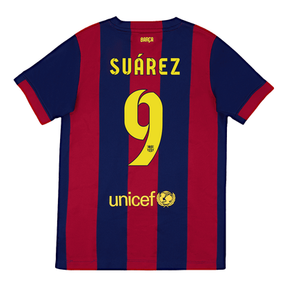 Retro SUÁREZ #9 Men's Barcelona 2014/15 Home Soccer Jersey product view 1
