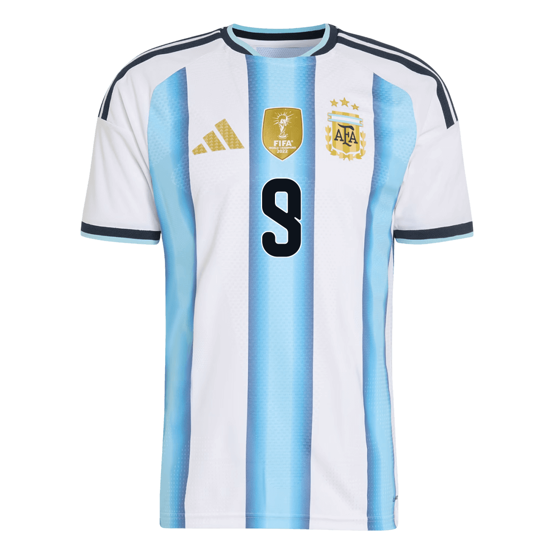 J.ÁLVAREZ #9 Men's Argentina World Cup 2026 Player Version Home Soccer Jersey - Slim Fit product view 3