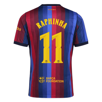 RAPHINHA #11 Men's Barcelona UCL 2026/27 Home Soccer Jersey product view 3