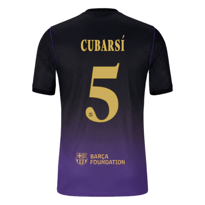 CUBARSÍ #5 Men's Barcelona UCL 2026/27 Player Version Away Soccer Jersey product view 3
