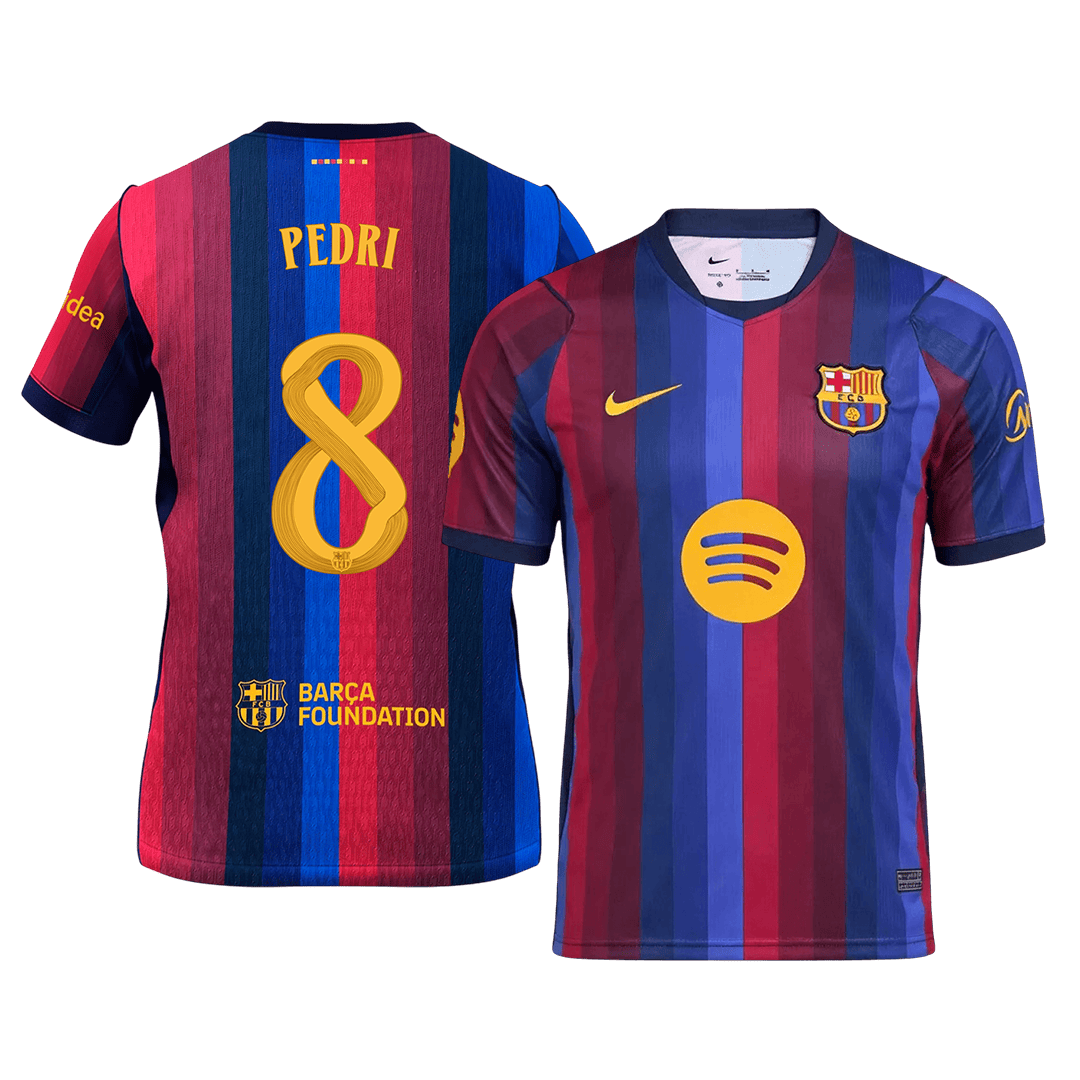 PEDRI #8 Men's Barcelona UCL 2026/27 Home Soccer Jersey product view 1