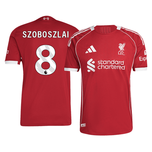 SZOBOSZLAI #8 Men's Liverpool 2025/26 Player Version Home Soccer Jersey - Slim Fit product view 1