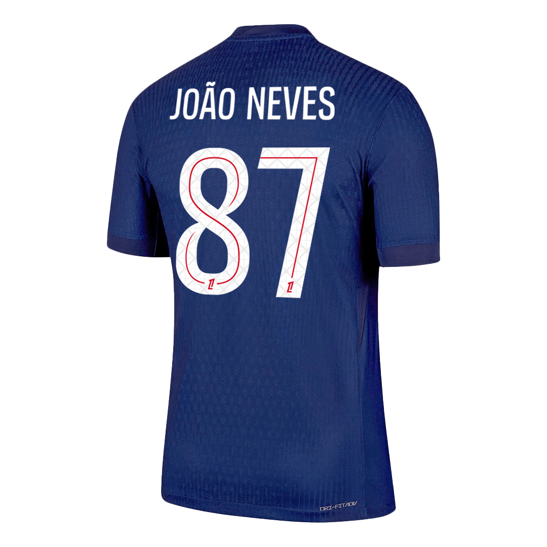 JOÃO NEVES #87 Men's PSG 2025/26 Player Version Home Soccer Jersey - Slim Fit product view 9