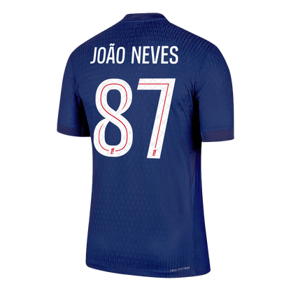 JOÃO NEVES #87 Men's PSG 2025/26 Player Version Home Soccer Jersey - Slim Fit product view 9
