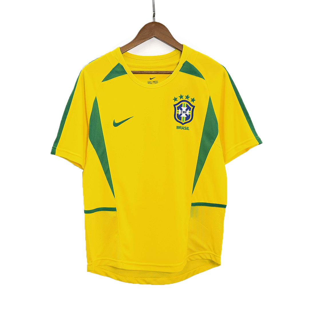 Retro Men's Brazil 2002/03 Home Soccer Jersey product view 1