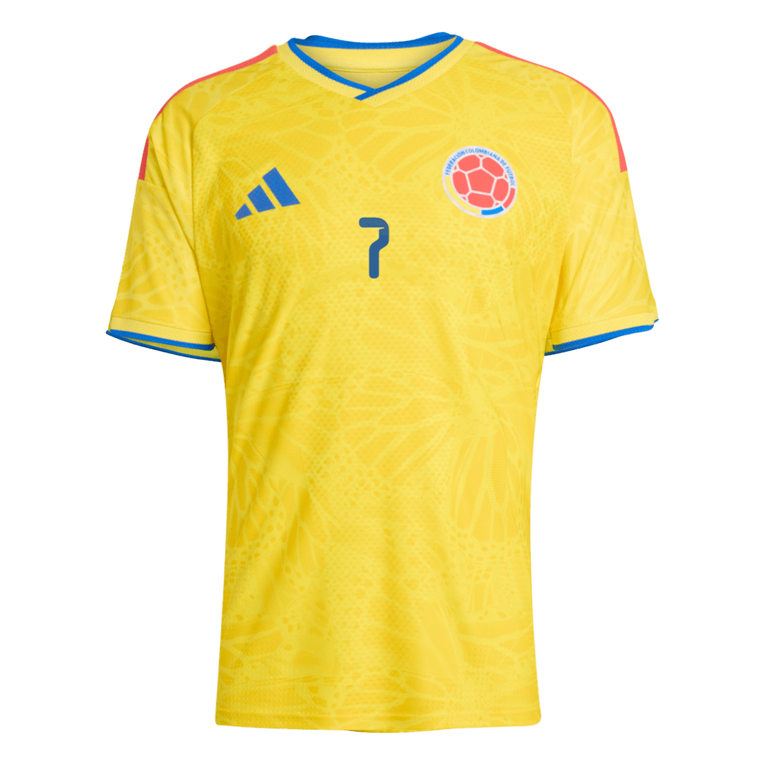 LUIS DíAZ #7 Men's Colombia World Cup 2026 Player Version Home Soccer Jersey - Slim Fit product view 3