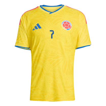 LUIS DíAZ #7 Men's Colombia World Cup 2026 Player Version Home Soccer Jersey - Slim Fit product view 3