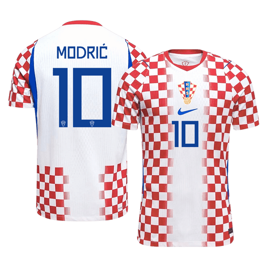 MODRIĆ #10 Men's Croatia World Cup 2026 Player Version Home Soccer Jersey - Slim Fit product view 1