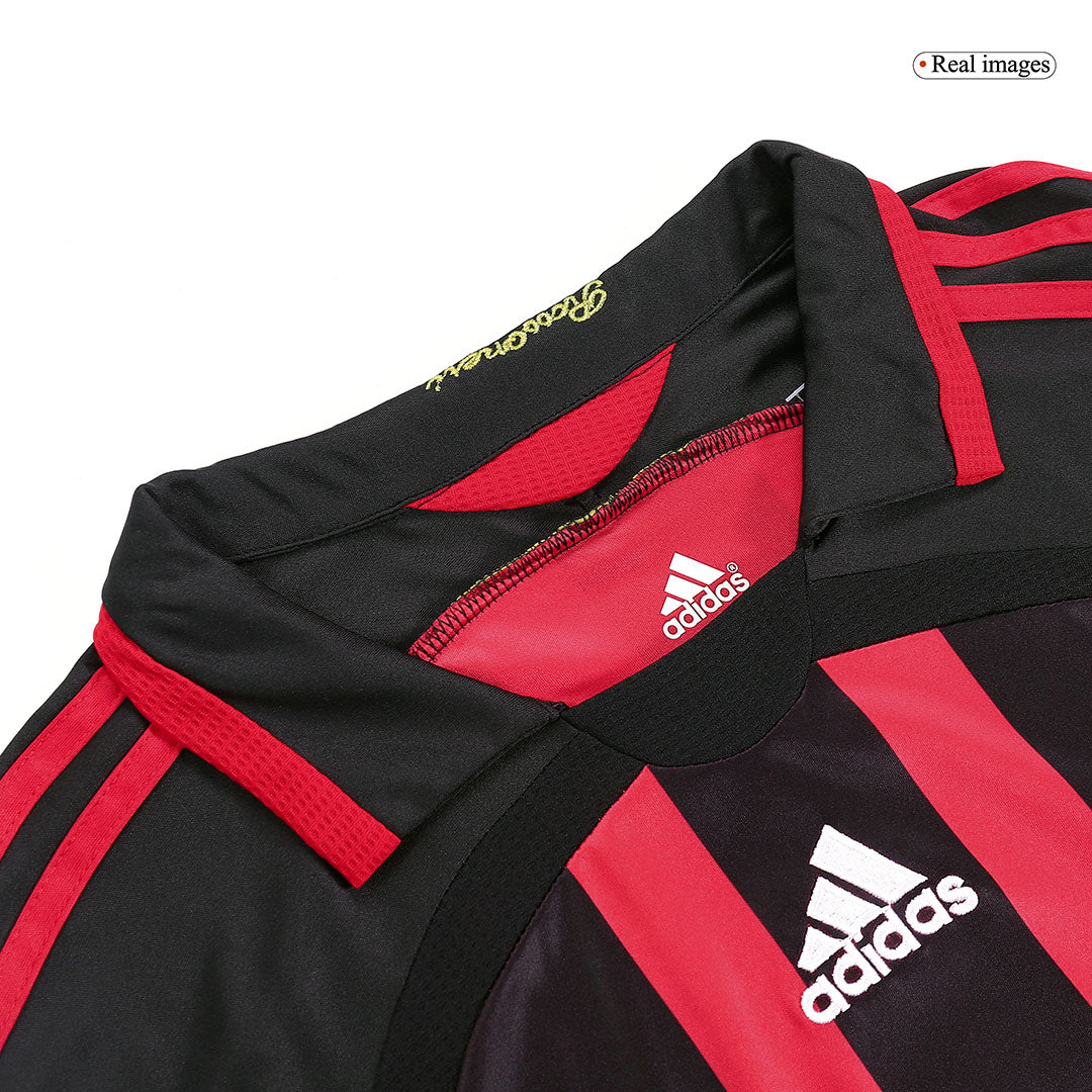 Retro MALDINI #3 Men's AC Milan 2006/07 Home Long Sleeve Soccer Jersey product view 7
