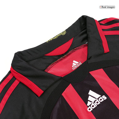 Retro MALDINI #3 Men's AC Milan 2006/07 Home Long Sleeve Soccer Jersey product view 7