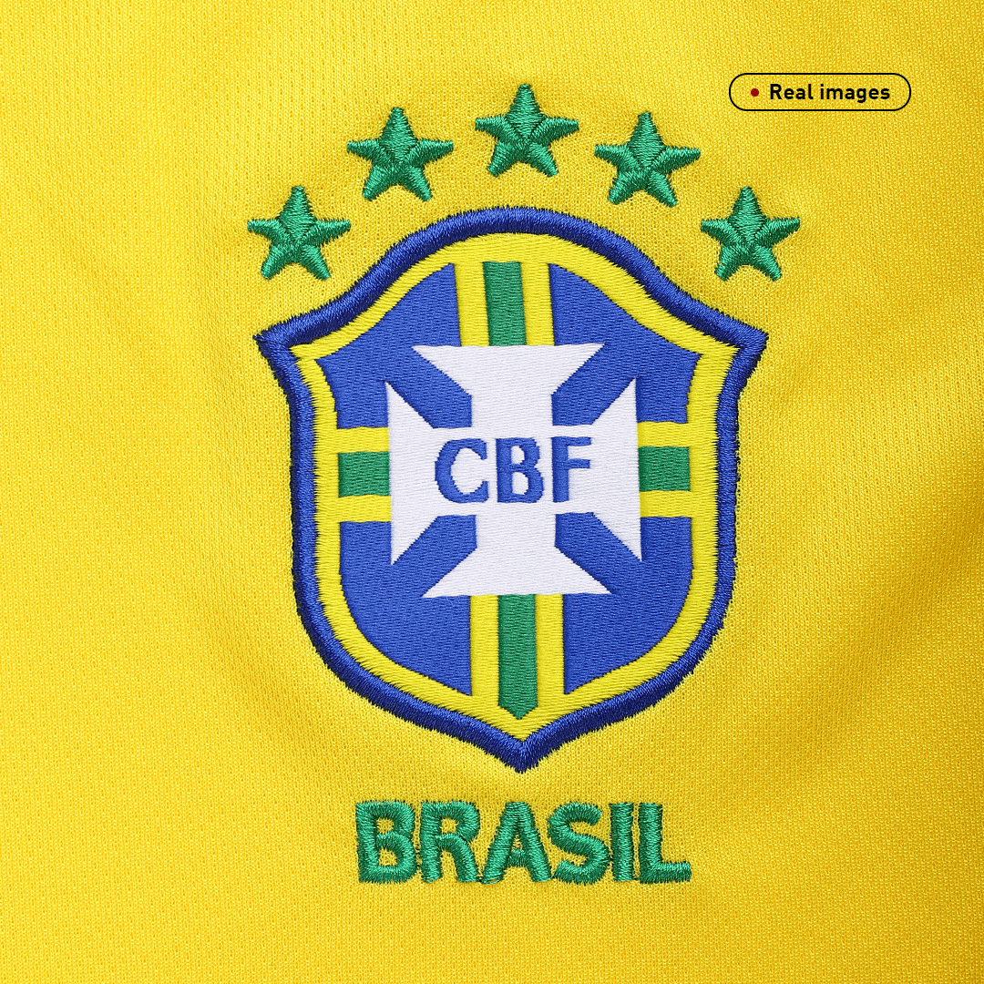 Retro Men's Brazil 2004 Home Soccer Jersey product view 4