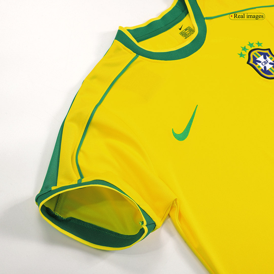 Retro RONALDO #9 Men's Brazil World Cup 1998 Home Soccer Jersey product view 3