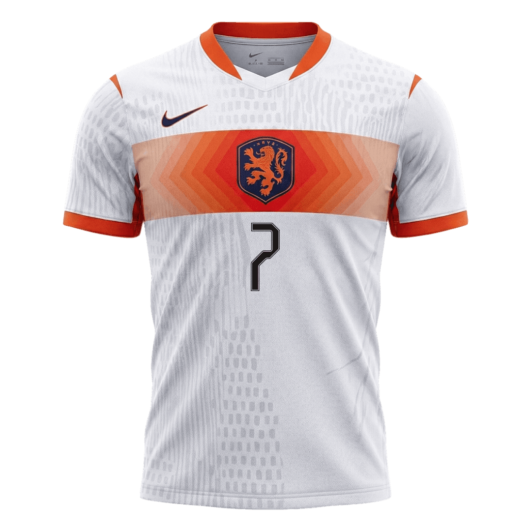 XAVI #7 Men's Netherlands World Cup 2026 Player Version Away Soccer Jersey - Slim Fit product view 7