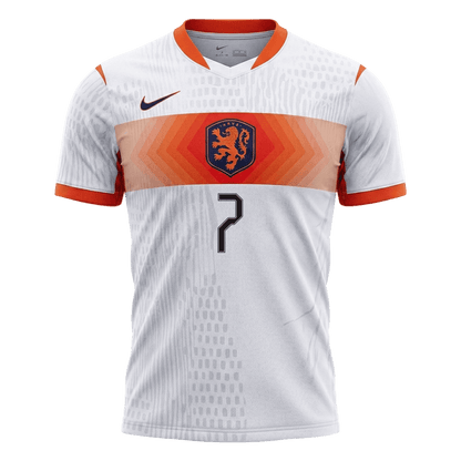 XAVI #7 Men's Netherlands World Cup 2026 Player Version Away Soccer Jersey - Slim Fit product view 7