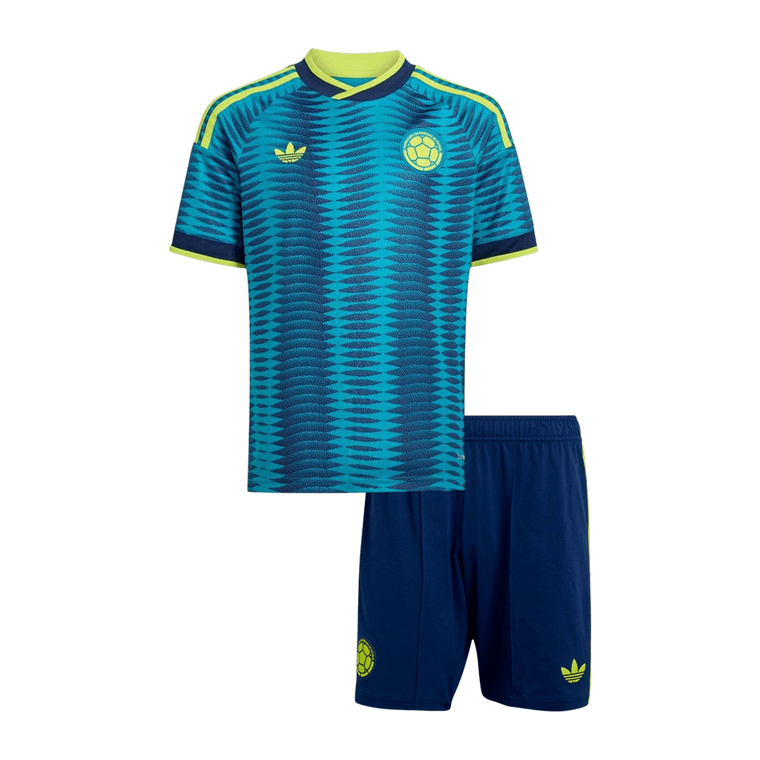 Kid's Colombia World Cup 2026 Away Soccer Jersey Kit