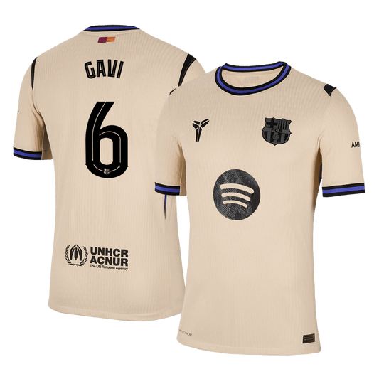 GAVI #6 Men's Barcelona UCL 2025/26 Player Version Away Soccer Jersey - Slim Fit product view 1