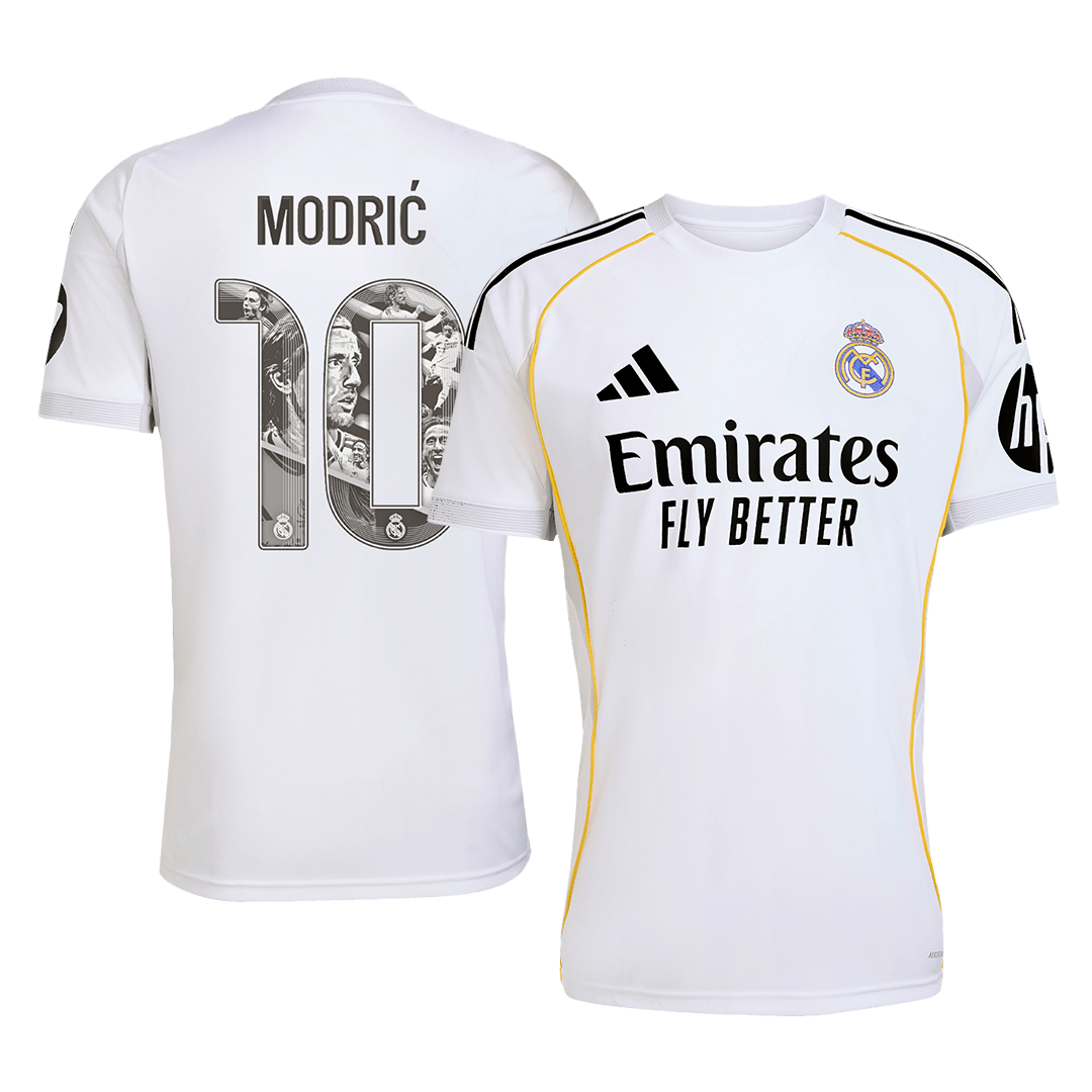 MODRIĆ Special #10 Men's Real Madrid 2025/26 Home Soccer Jersey Premium product view 1