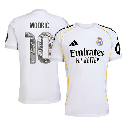 MODRIĆ Special #10 Men's Real Madrid 2025/26 Home Soccer Jersey Premium product view 1