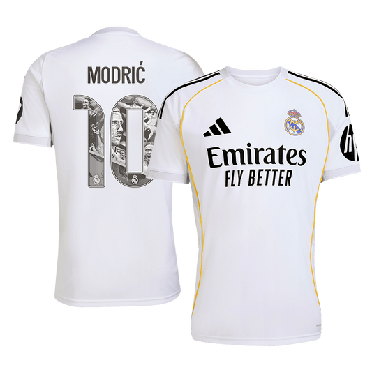 MODRIĆ Special #10 Men's Real Madrid 2025/26 Home Soccer Jersey Premium product view 1