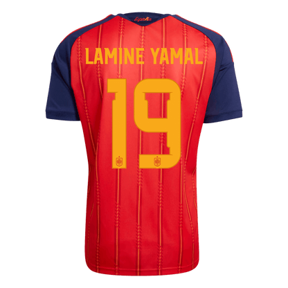 LAMINE YAMAL #19 Men's Spain World Cup 2026 Home Soccer Jersey Premium product view 2