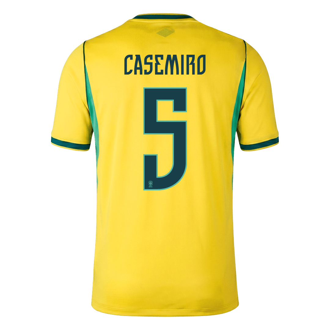 CASEMIRO #5 Men's Brazil World Cup 2026 Home Soccer Jersey Premium product view 5