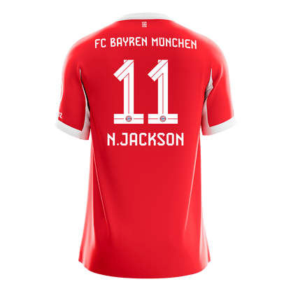 N.JACKSON #11 Men's Bayern Munich 2025/26 Home Soccer Jersey Premium product view 10