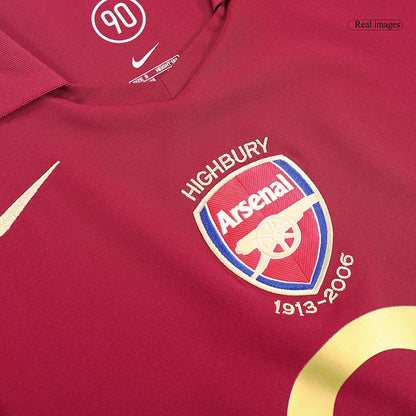 Retro BERGKAMP #10 Men's Arsenal 2005/06 Home Soccer Jersey product view 6