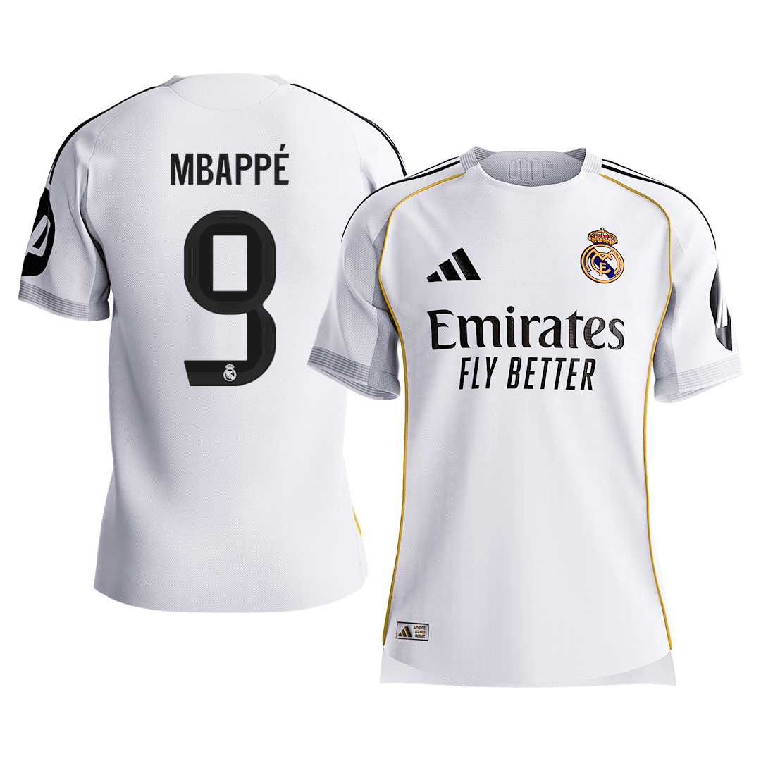MBAPPÉ #9 Men's Real Madrid 2025/26 Player Version Home Soccer Jersey - Slim Fit Premium product view 1