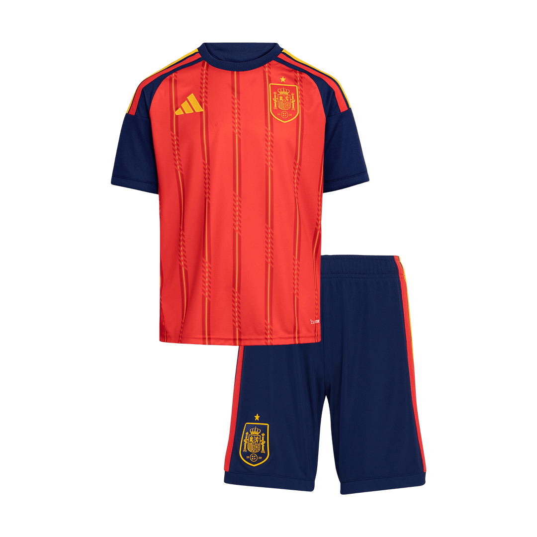 Kid's Spain World Cup 2026 Home Soccer Jersey Kit [PREMIUM]