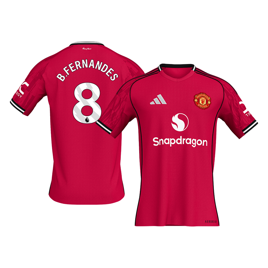 B.FERNANDES #8 Men's Manchester United 2025/26 Home Soccer Jersey Premium product view 1