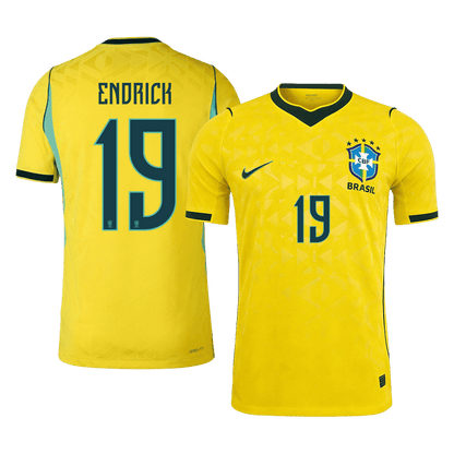 ENDRICK #19 Men's Brazil World Cup 2026 Player Version Home Soccer Jersey - Slim Fit product view 1