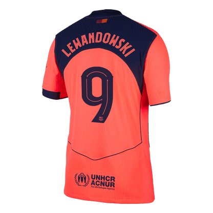 LEWANDOWSKI #9 Men's Barcelona UCL 2025/26 Player Version Third Away Soccer Jersey - Slim Fit