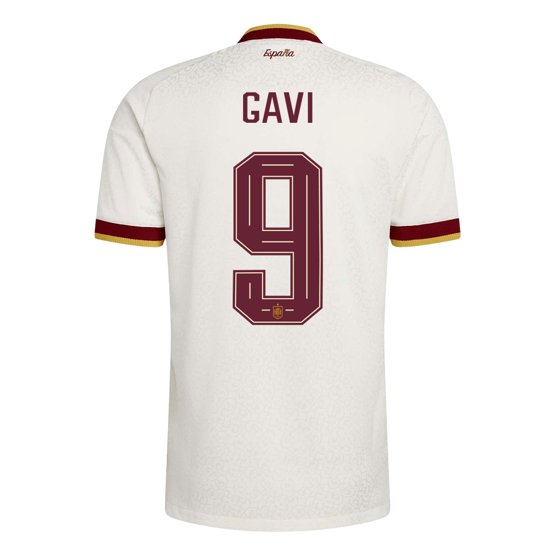 GAVI #9 Men's Spain World Cup 2026 Player Version Away Soccer Jersey - Slim Fit product view 10