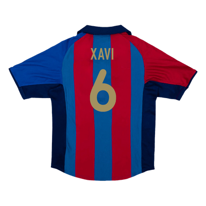 Retro XAVI #6 Men's Barcelona 2001/02 Home Soccer Jersey product view 1