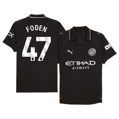 FODEN #47 Men's Manchester City 2025/26 Player Version Away Soccer Jersey - Slim Fit product view 1